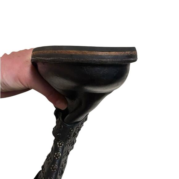 UGG Australia Conor Studded Moto Leather Boot Black Women Size 9.5 - Picture 8 of 10